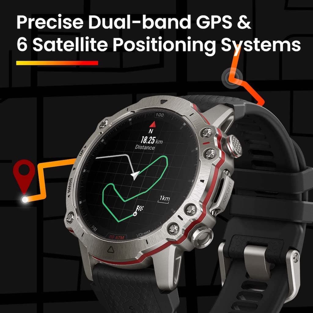 Amazfit Falcon Outdoor Smartwatch mit Dual-Band GPS Satelliten-System