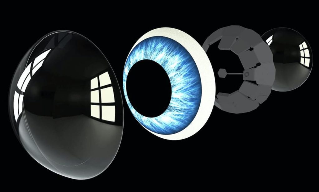 Aufbau der AR-Kontaktlinsen von Mojo