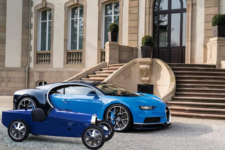 Bugatti Baby II und ein Chiron