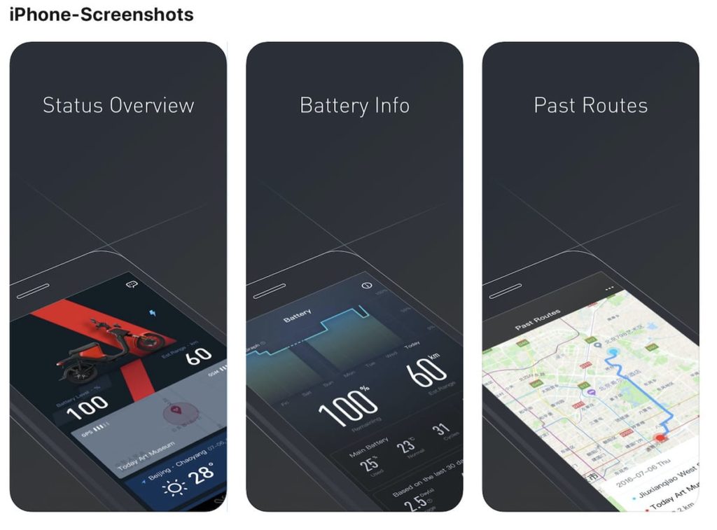 NIU e-Scooter App für iOS und Android