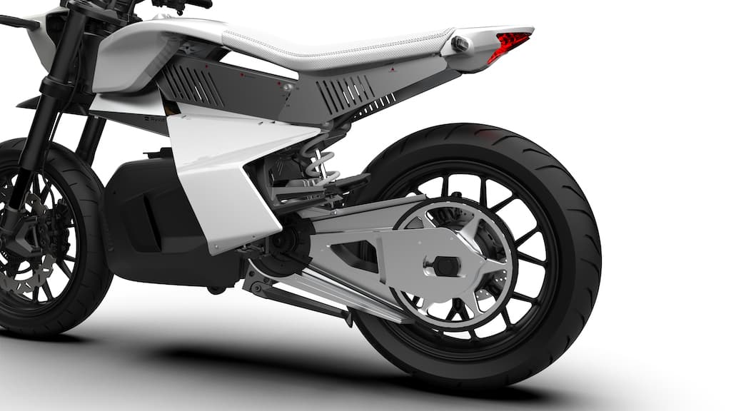 Details des Ryvid Anthem E-Motorrads