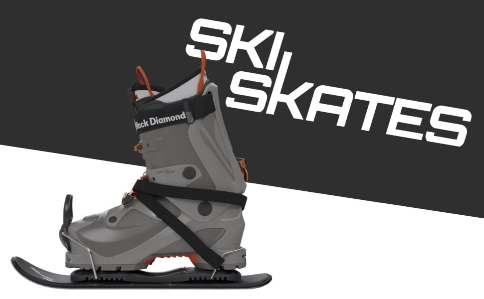 SkiSkates Mini Skiboards in Schwarz