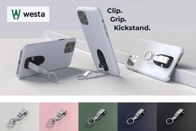 Westa Clip – vielseitiger Griff und Halterung für das Smartphone